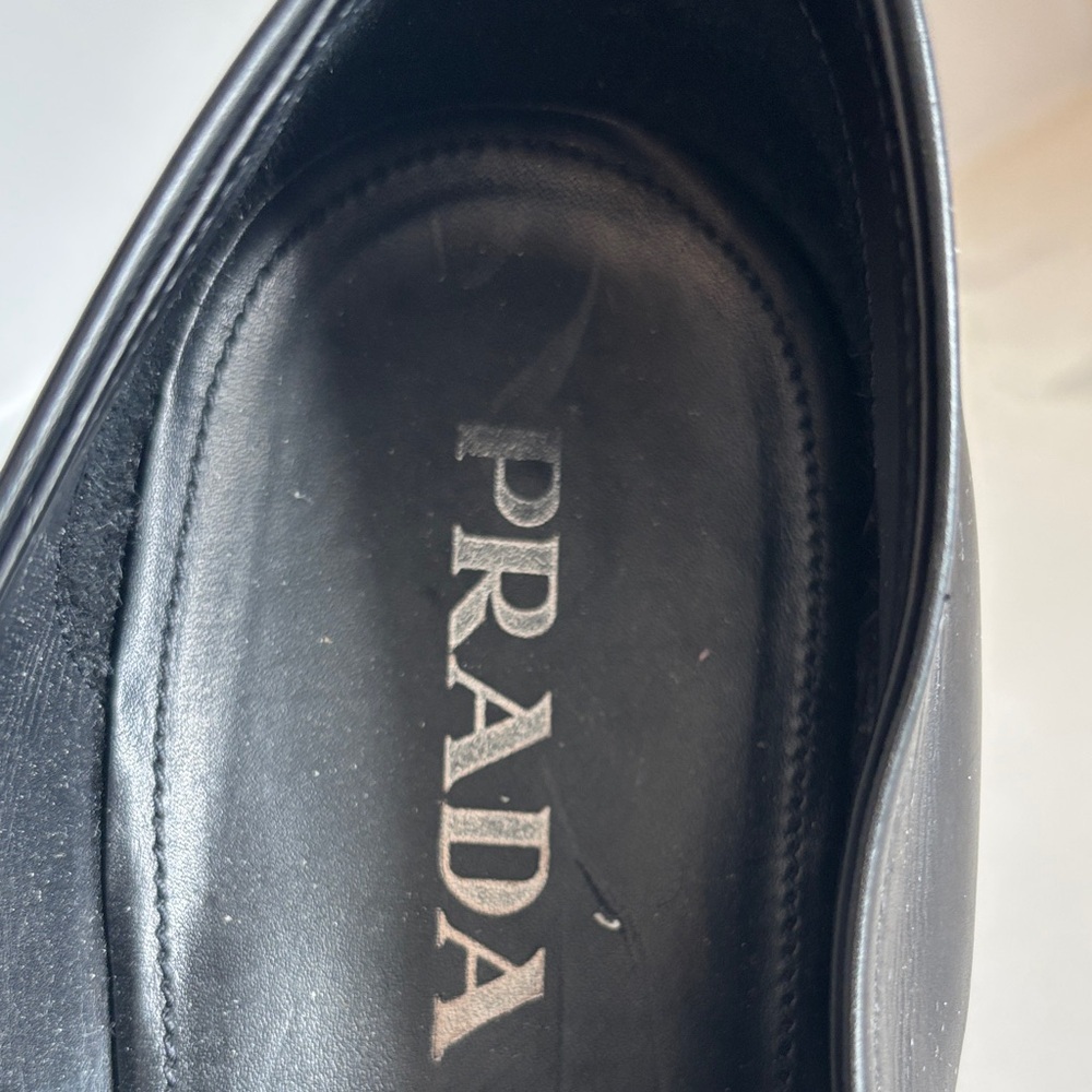 Prada Men's Elegant Black Slip-On Loafers - Picture 4 of 11